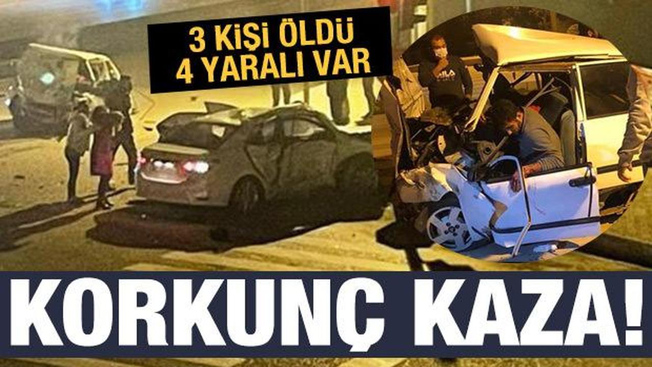 Antalya'da otomobiller çarpıştı: 3 ölü 4 yaralı