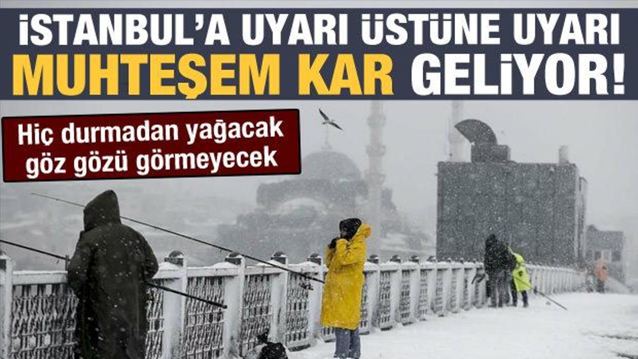 Son dakika: İstanbul'a kar yağışı uyarısı! Hiç durmadan yağacak göz gözü görmeyecek