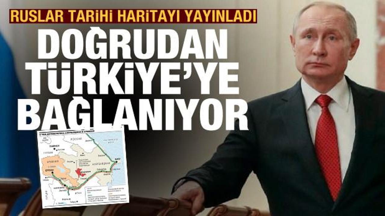 Rusya Dağlık Karabağ haritasını yayınladı! Direkt Azerbaycan'dan Türkiye'ye bağlanacak