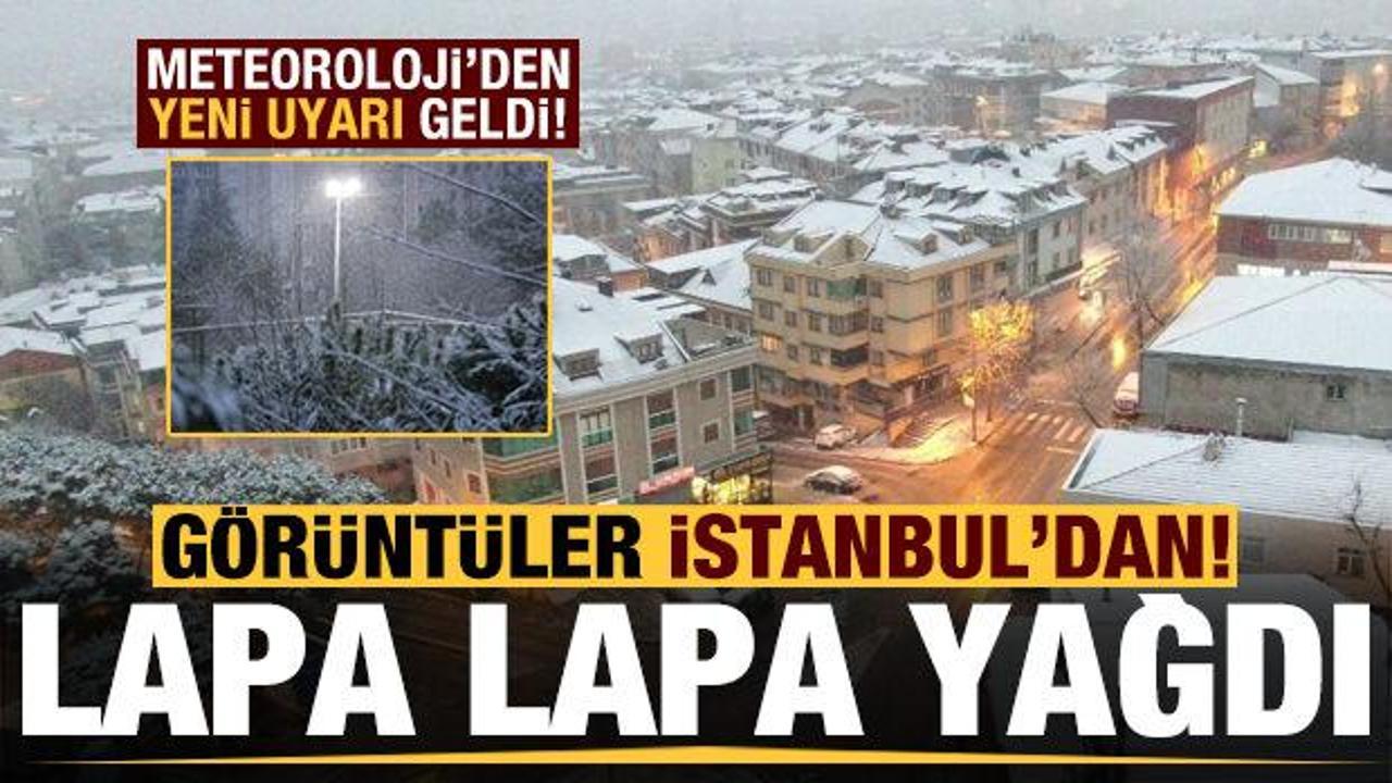 Son dakika: İstanbul'da lapa lapa kar yağışı! Meteoroloji'den yeni uyarı geldi...