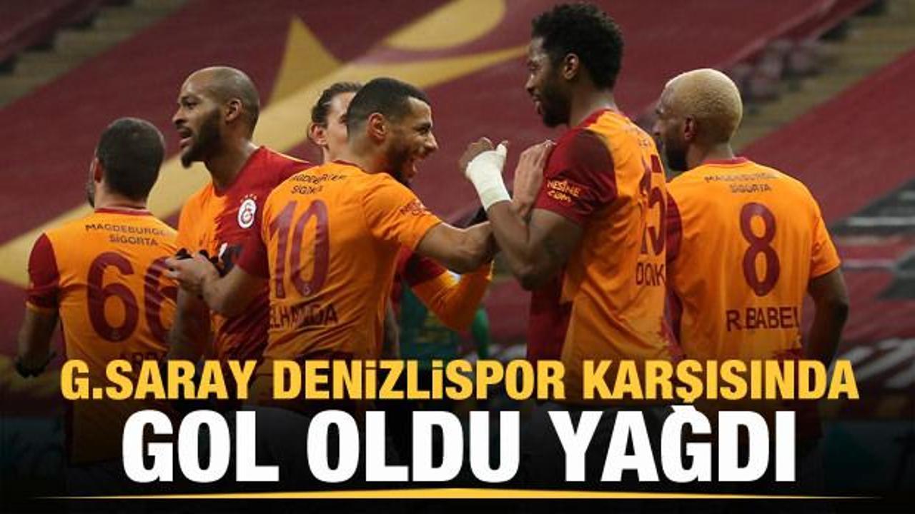 Galatasaray, Denizlispor karşısında gol oldu yağdı!