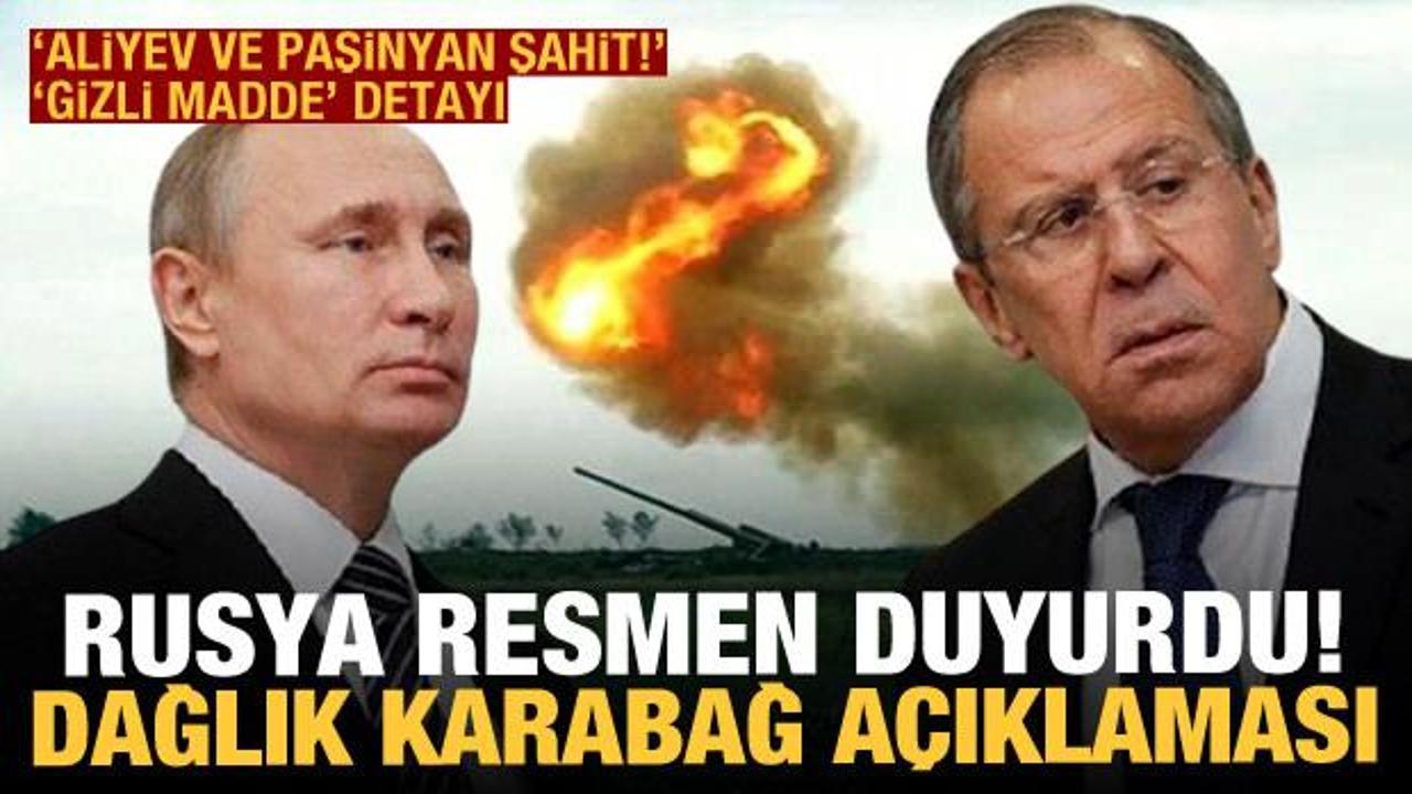 Rusya'dan Dağlık Karabağ açıklaması: Aliyev ve Paşinyan şahit! Gizli madde detayı
