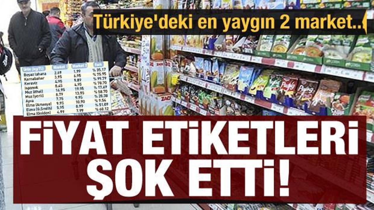 Türkiye'deki en yaygın 2 marketin etiketleri incelendi! Fiyat farkı şoke etti