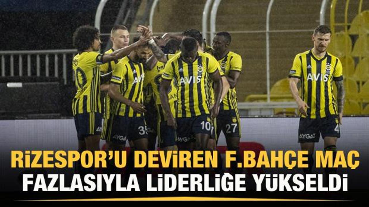 Fenerbahçe maç fazlasıyla liderliğe yükseldi!