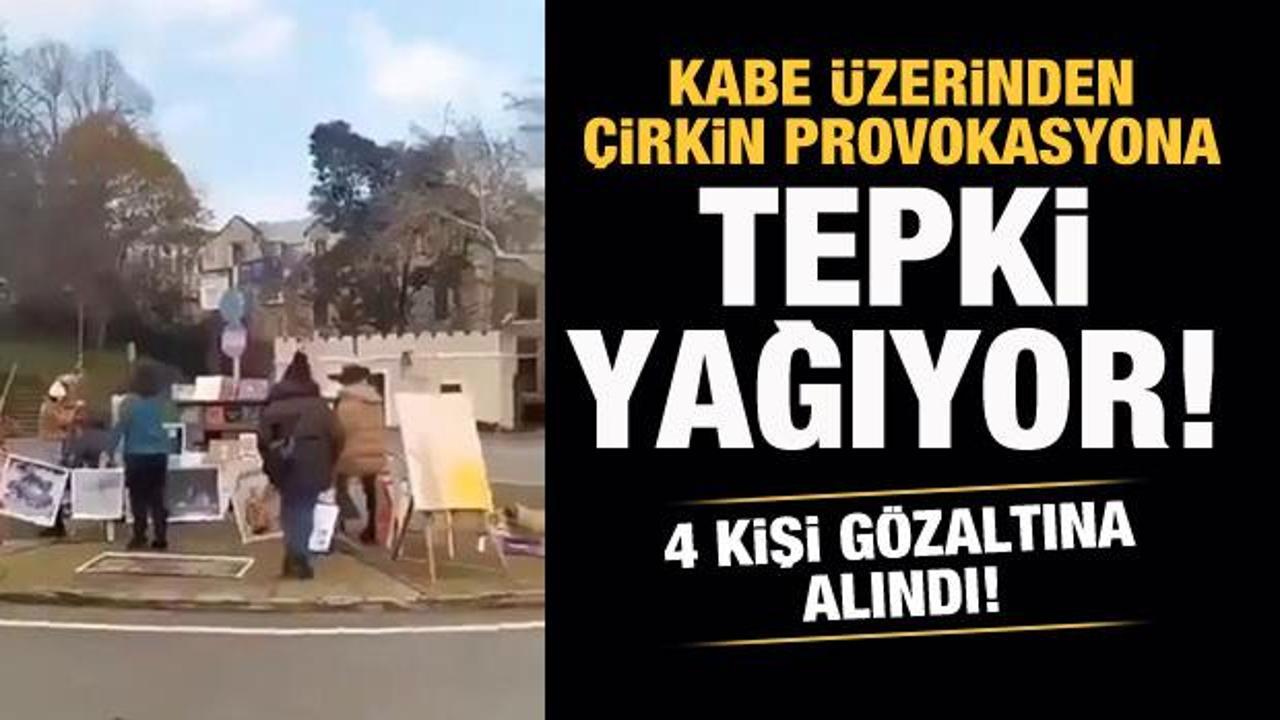 Kabe üzerinden yapılan çirkin provokasyona tepki yağıyor! 4 kişi gözaltına alındı