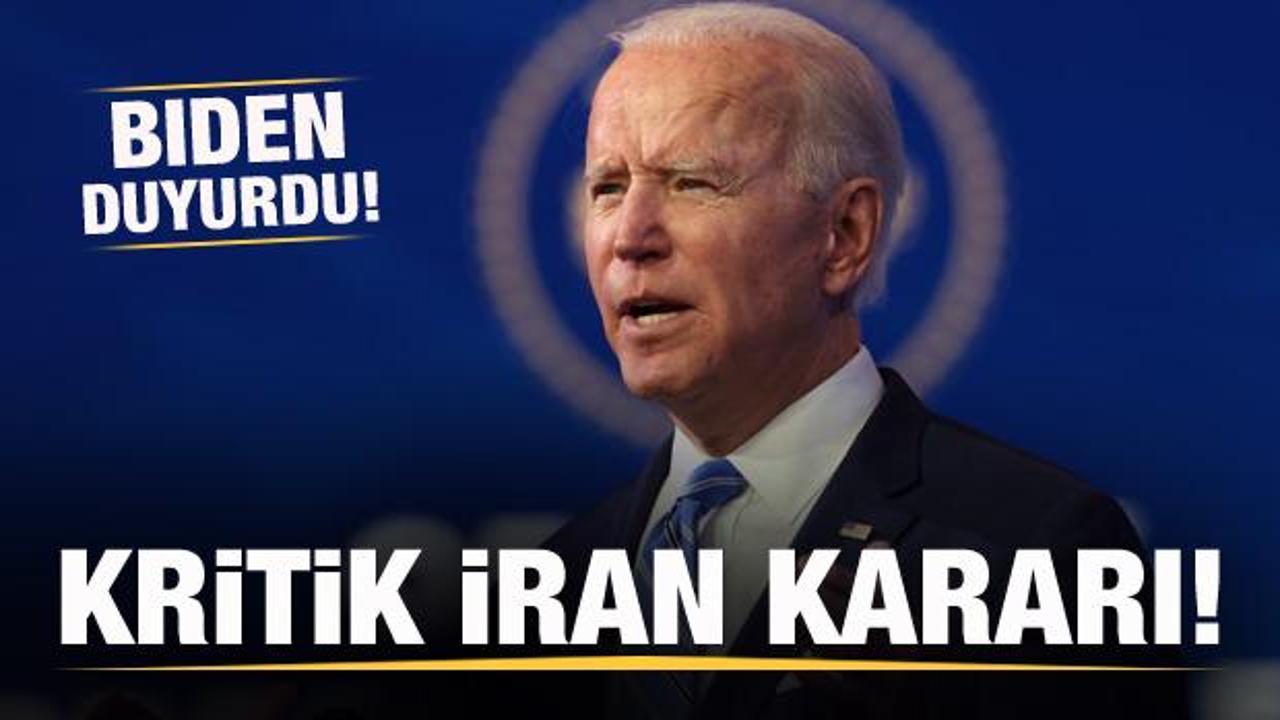 ABD'den kritik İran kararı! Biden duyurdu