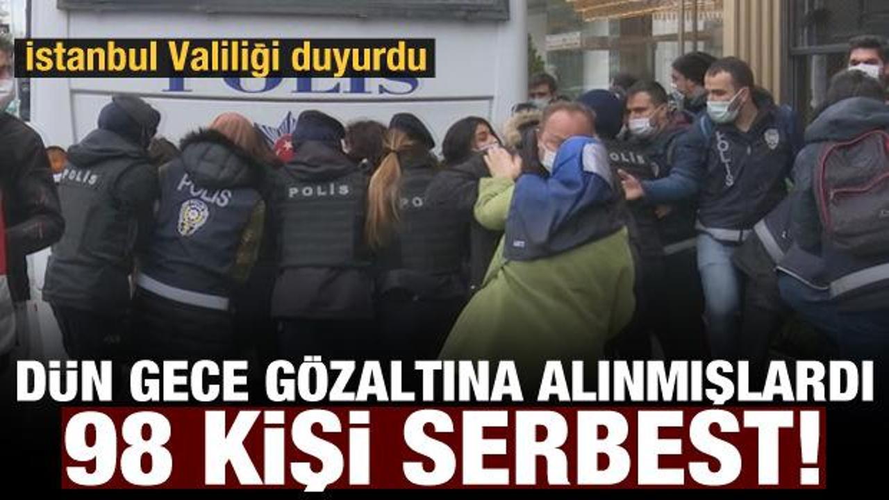 Boğaziçi Üniversitesi'nde gözaltına alınan 98 kişi serbest!