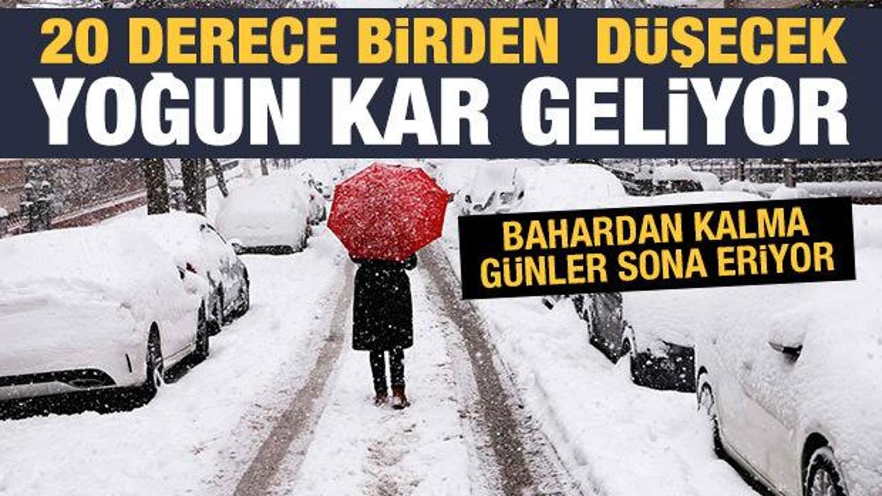Bahar havası 5 g&uuml;n daha: Sonra sıcaklık 20 derece d&uuml;şecek, şiddetli kar yağışı geliyor!
