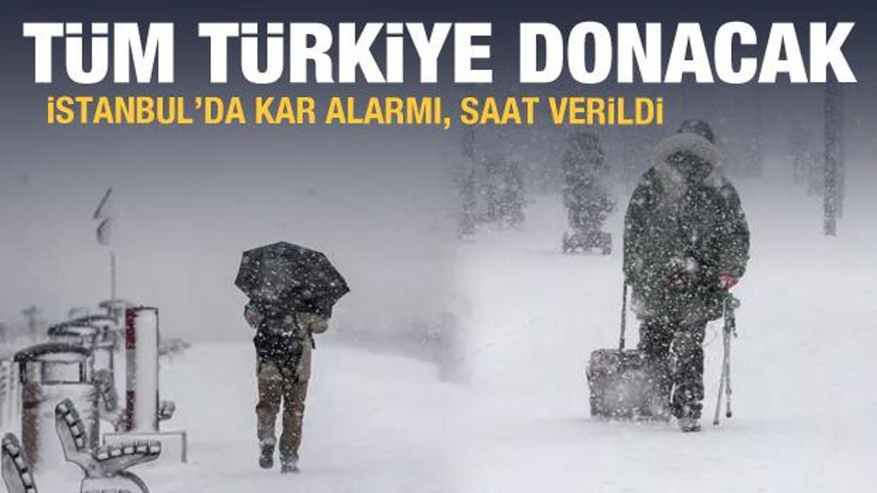 Meteoroloji uyarısı! Tüm Türkiye donacak, İstanbul'da kar alarmı