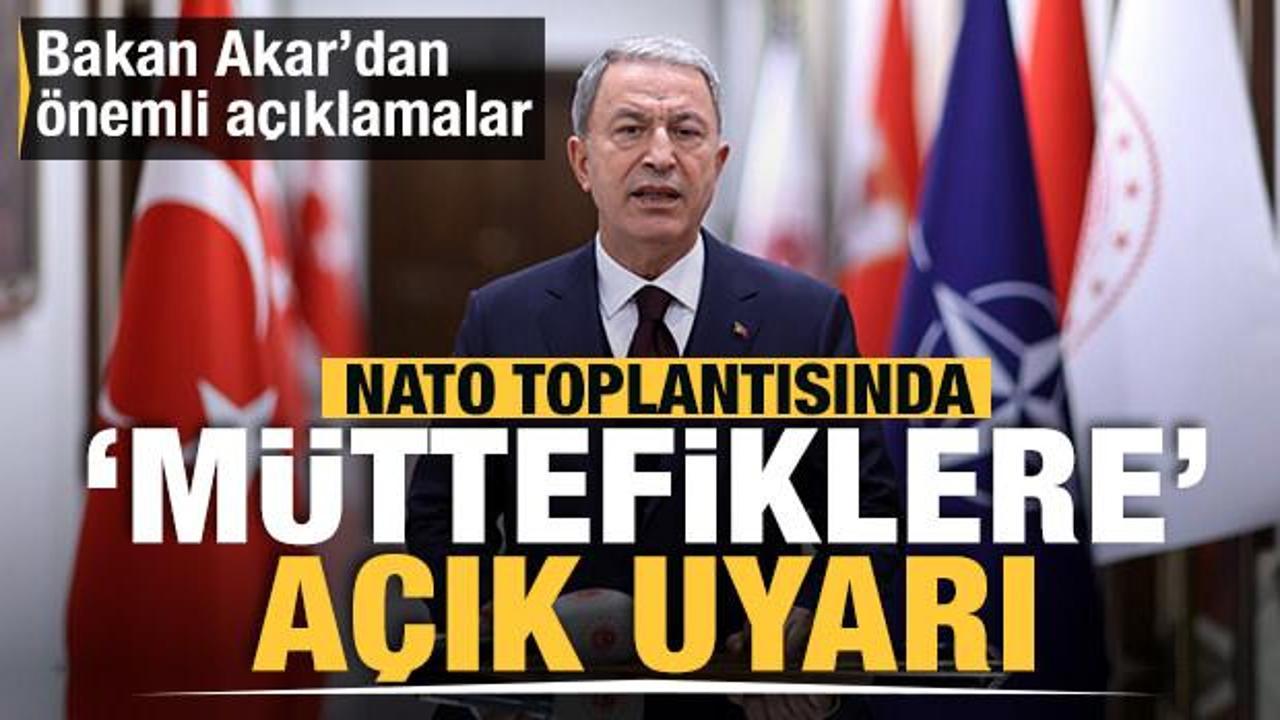 NATO Savunma Bakanları Toplantısı sonrası Hulusi Akar'dan açıklama