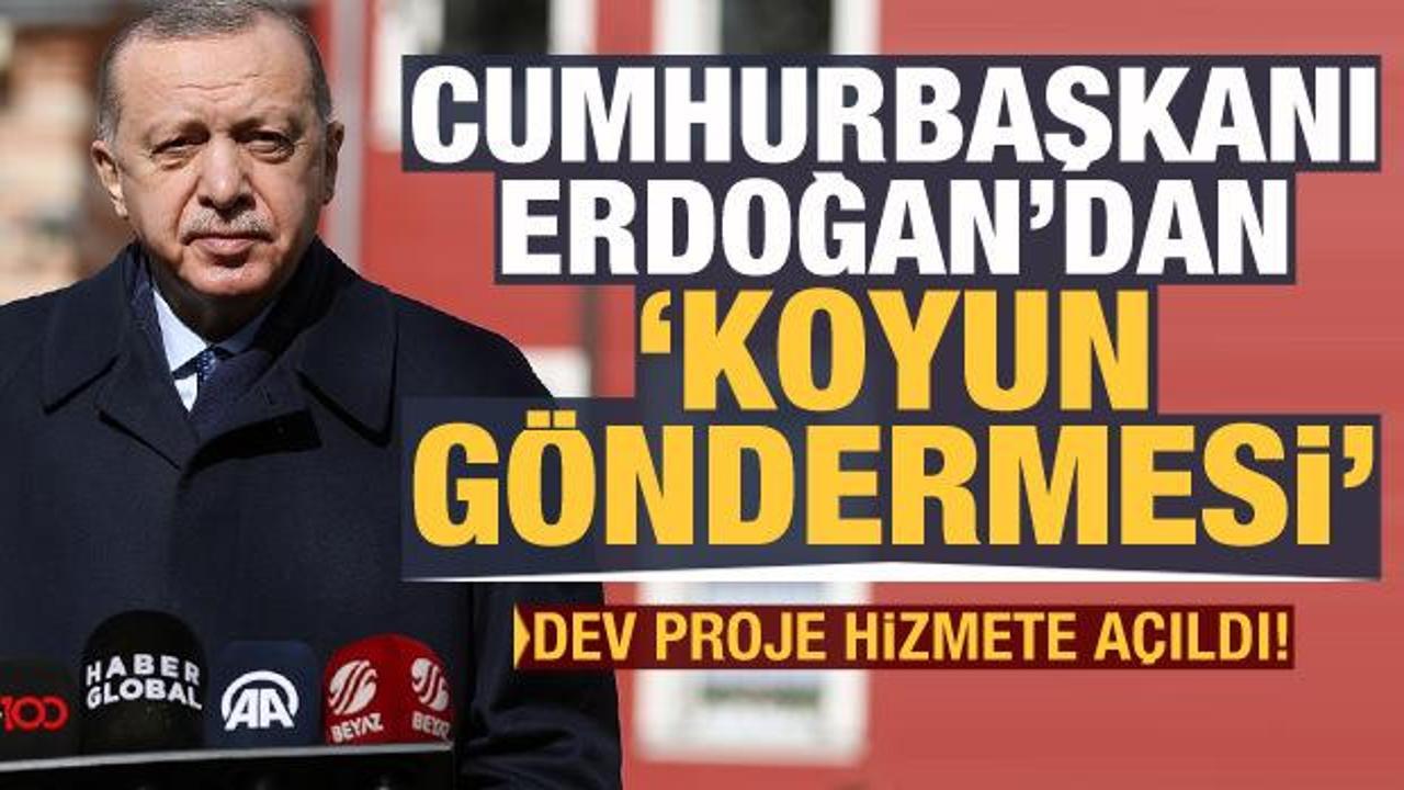 Kızılcahamam-Çerkeş Tüneli açıldı! Erdoğan'dan 'koyun göndermesi'