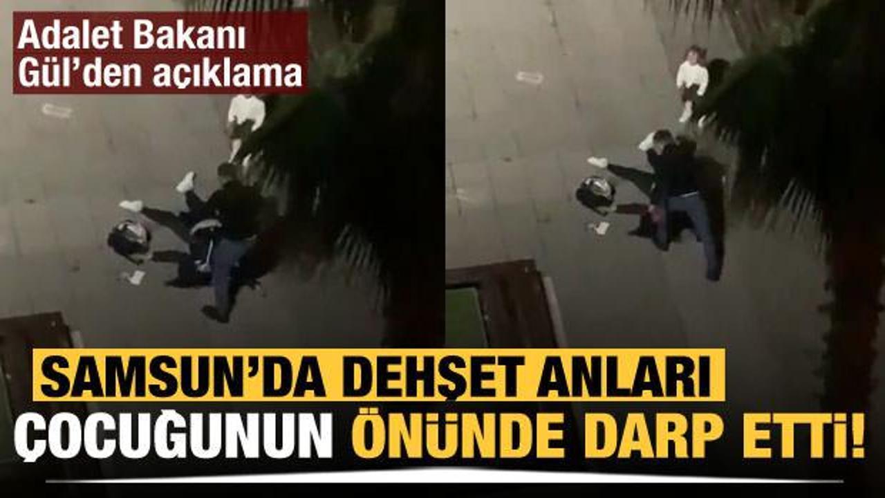 Samsun'da sokak ortasında bir kadına şiddet uygulayan zanlı gözaltına alındı