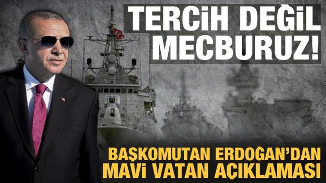 Son dakika haberi: Cumhurbaşkanı Erdoğan'dan Mavi Vatan açıklaması: Mecburuz!