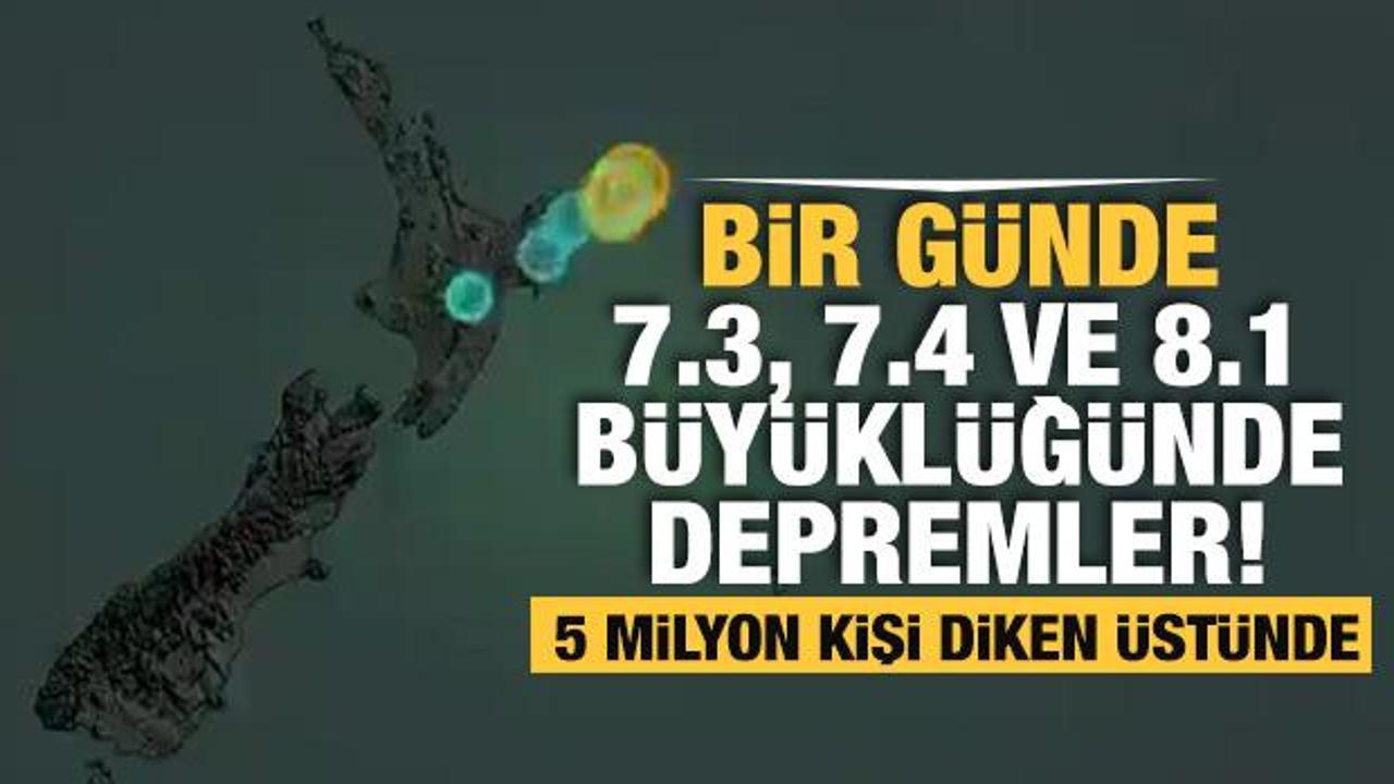 Son Dakika... Yeni Zelanda a&ccedil;ıklarında 8.1 b&uuml;y&uuml;kl&uuml;ğ&uuml;nde deprem!