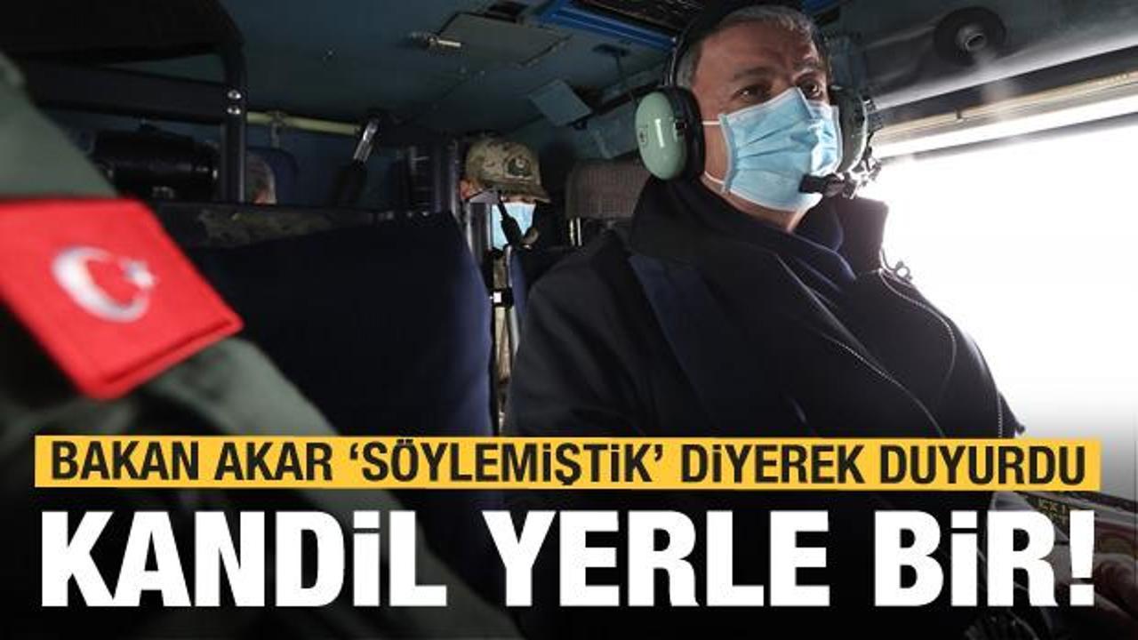 Bakan Akar 'Söylemiştik' diyerek duyurdu! PKK'ya büyük darbe                            