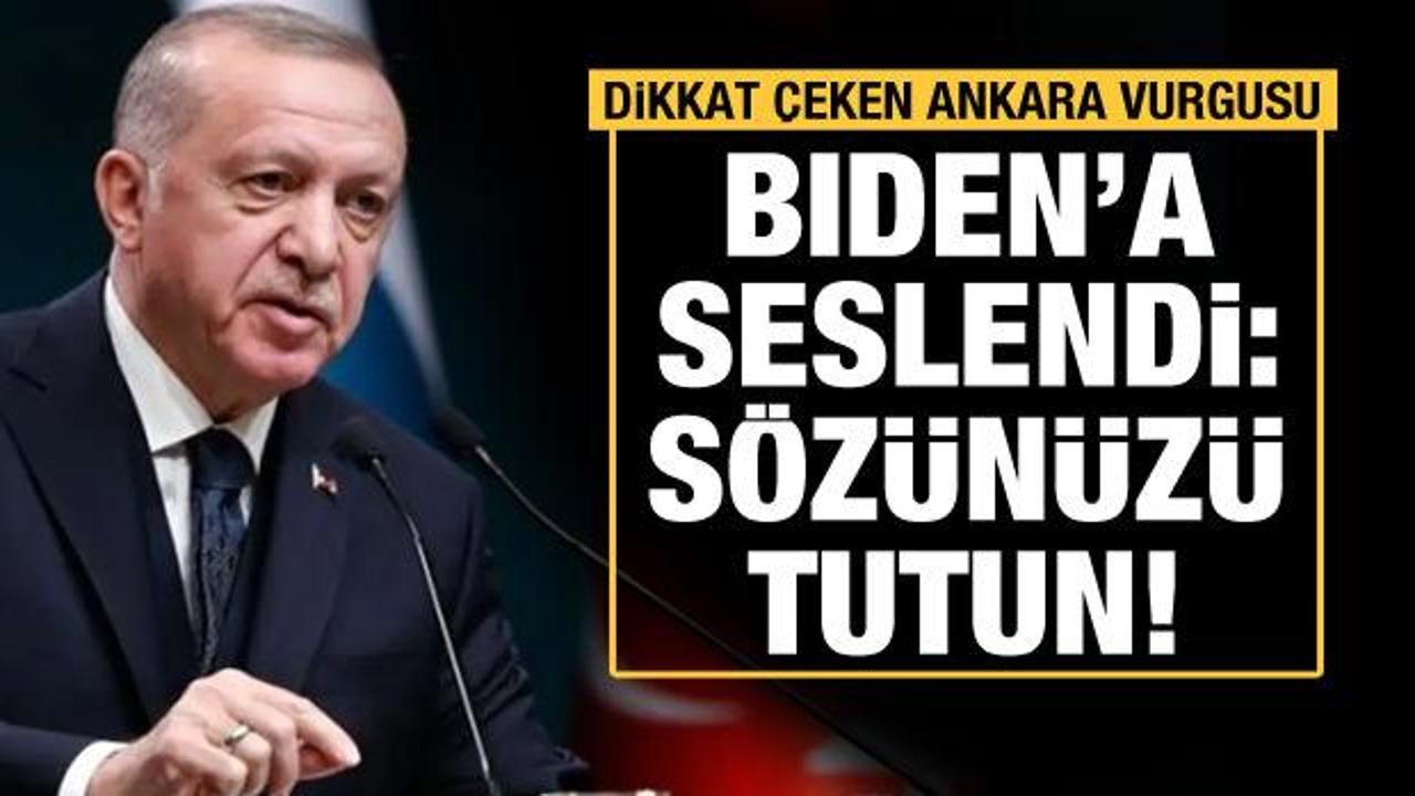 Başkan Erdoğan'dan Biden'a çağrı