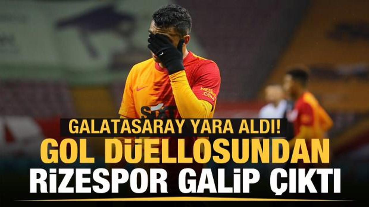 Galatasaray zirve yarışında yara aldı!