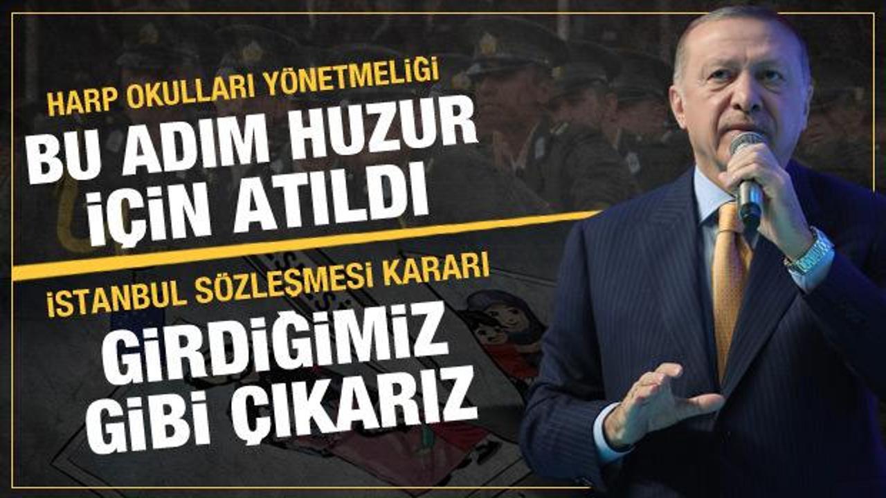 Erdoğan'dan son dakika İstanbul Sözleşmesi ve Harp Okulları açıklaması