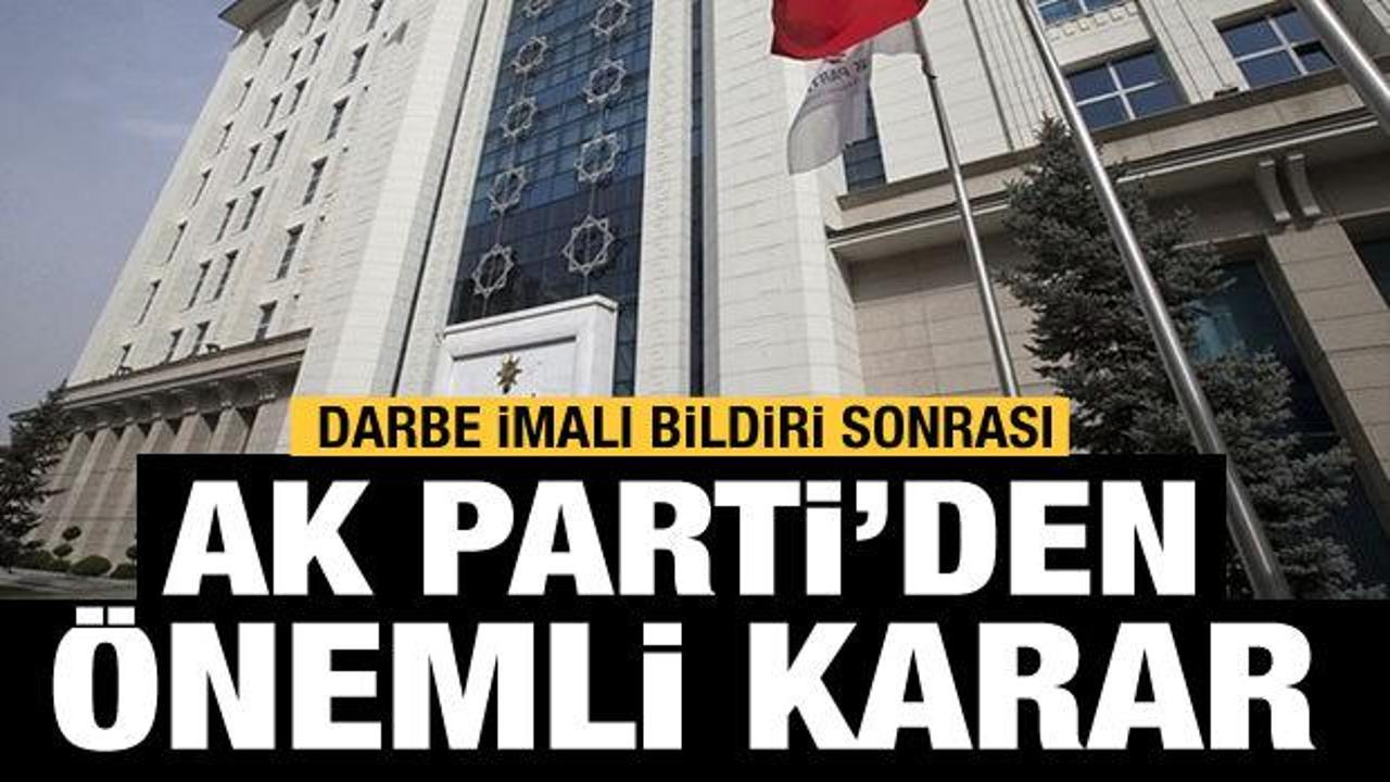 AK Parti MYK yarın bildiri gündemiyle toplanacak