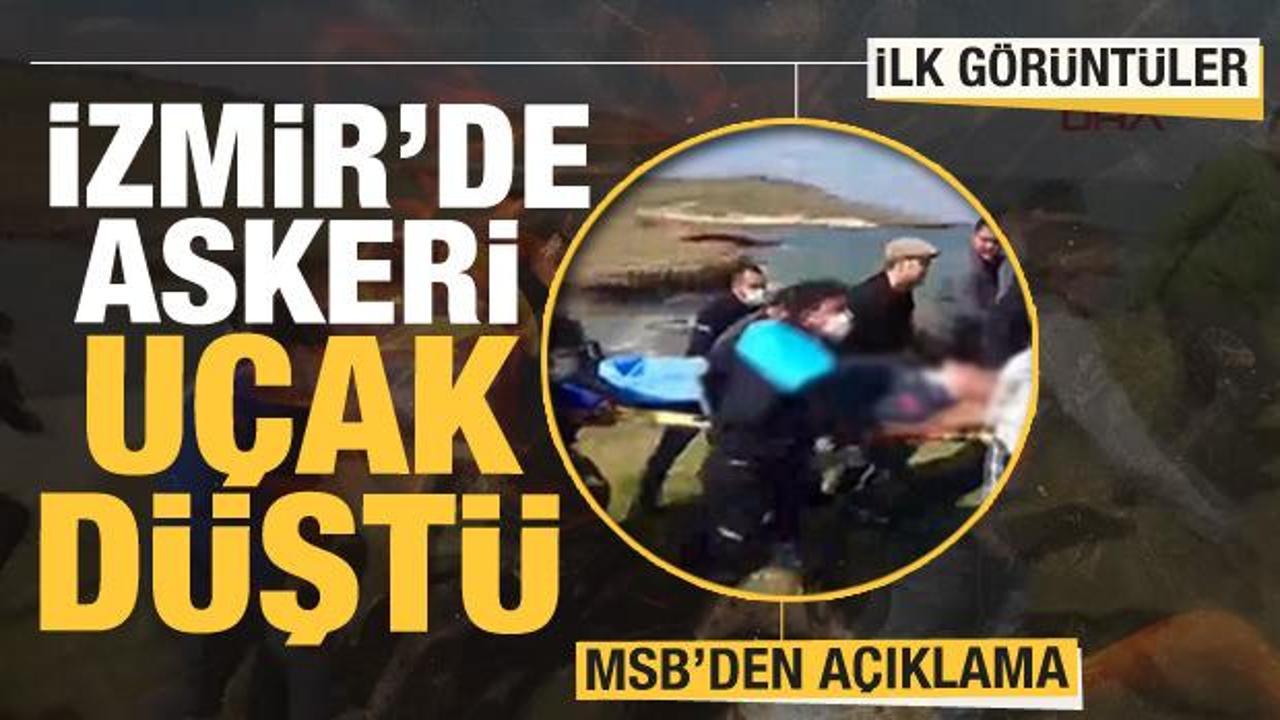 Son dakika: İzmir'de askeri uçak düştü! Bakanlıktan açıklama