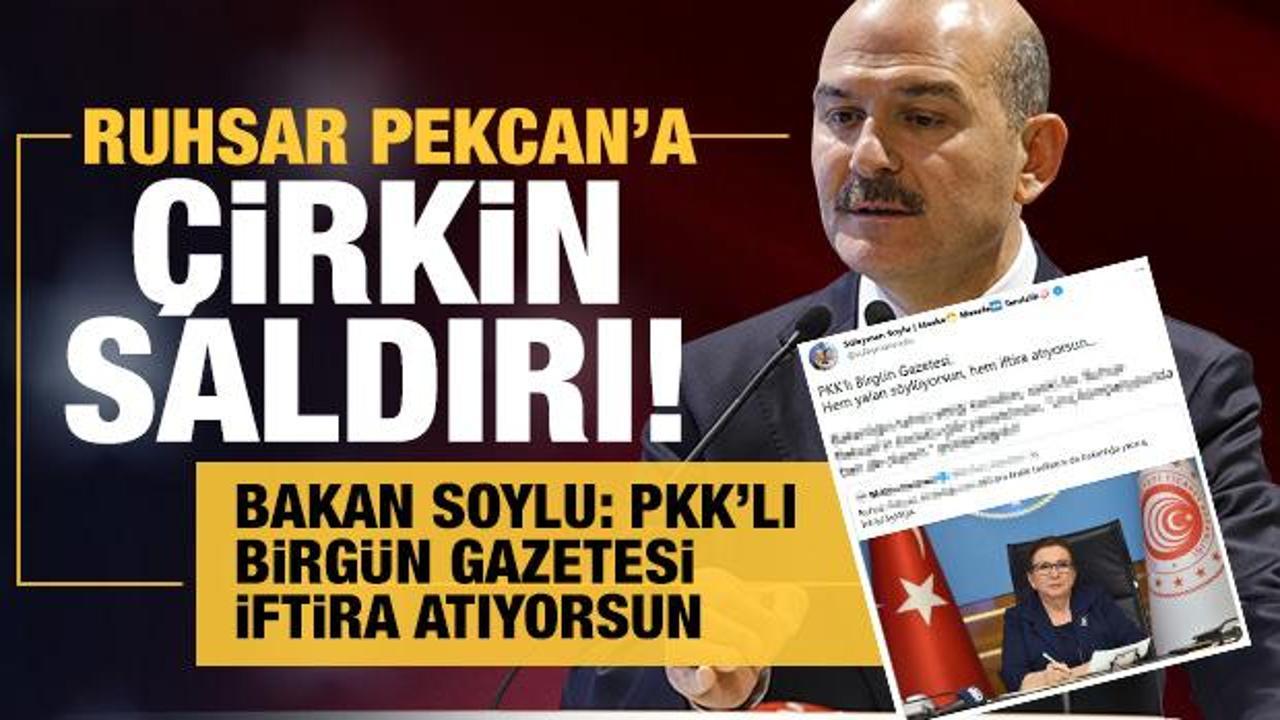 Bakan Soylu: PKK’lı Birgün Gazetesi, hem yalan söylüyorsun, hem iftira atıyorsun