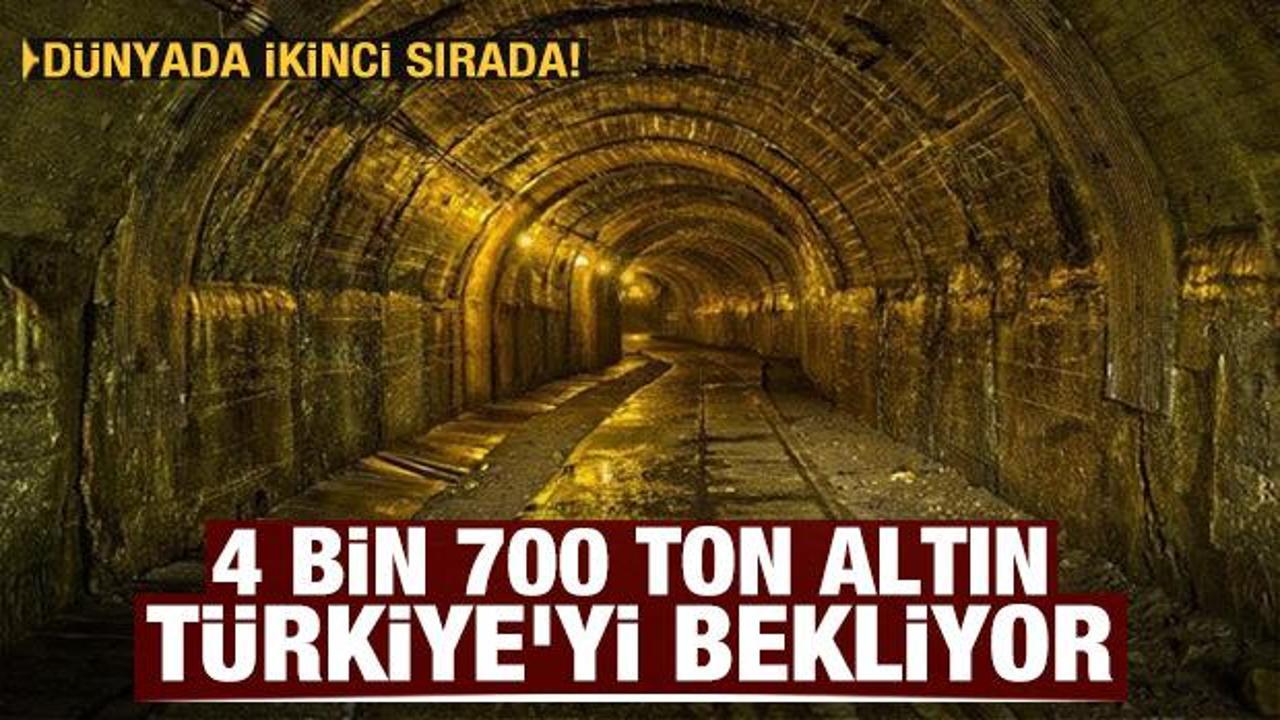Dünyada ikinci sırada! 4 bin 700 ton altın Türkiye'yi bekliyor