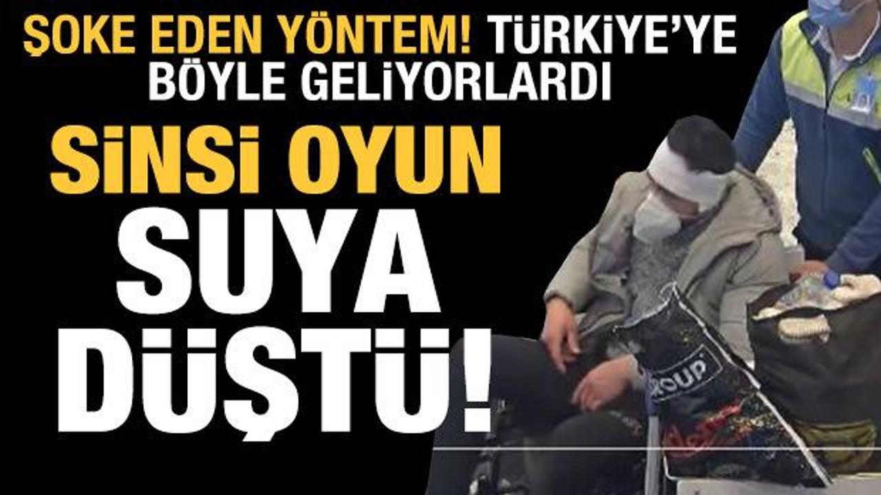 İnsan ka&ccedil;ak&ccedil;ılarının akılalmaz oyunu havalimanında bozuldu