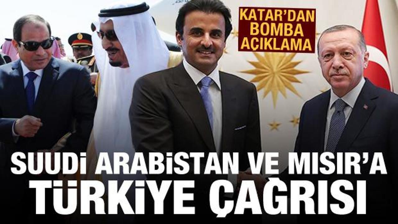 Katar'dan Suudi Arabistan ve Mısır'a Türkiye çağrısı