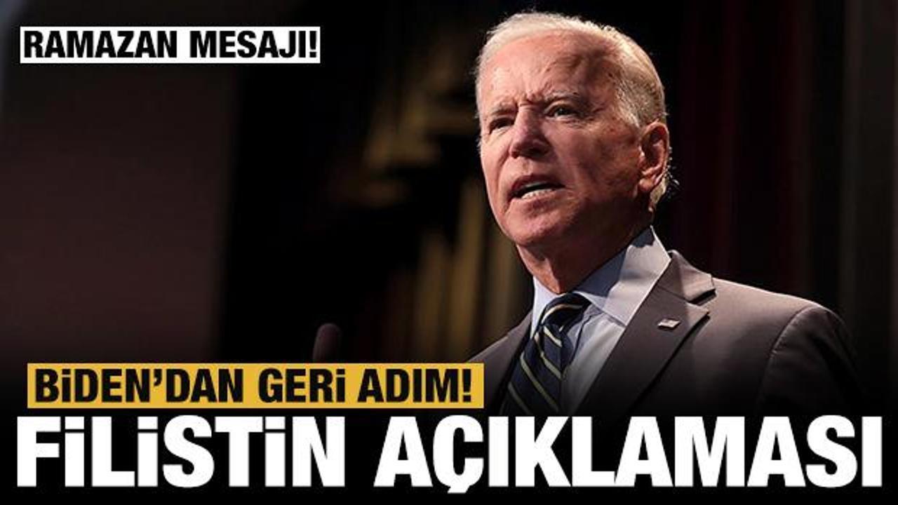 Biden'dan geri adım: Filistin açıklaması!