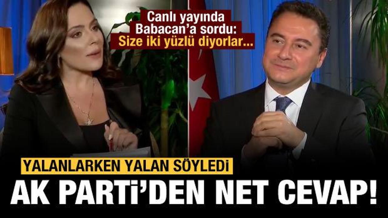 AK Parti'den Babacan'a net cevap: Üçü de yalan!
