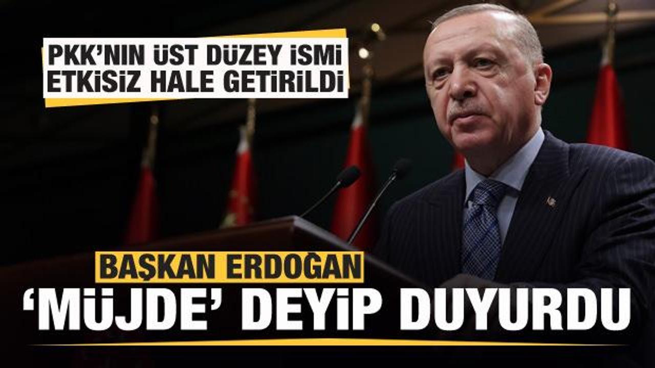 Başkan Erdoğan 'müjde' deyip duyurdu: MİT etkisiz hale getirdi