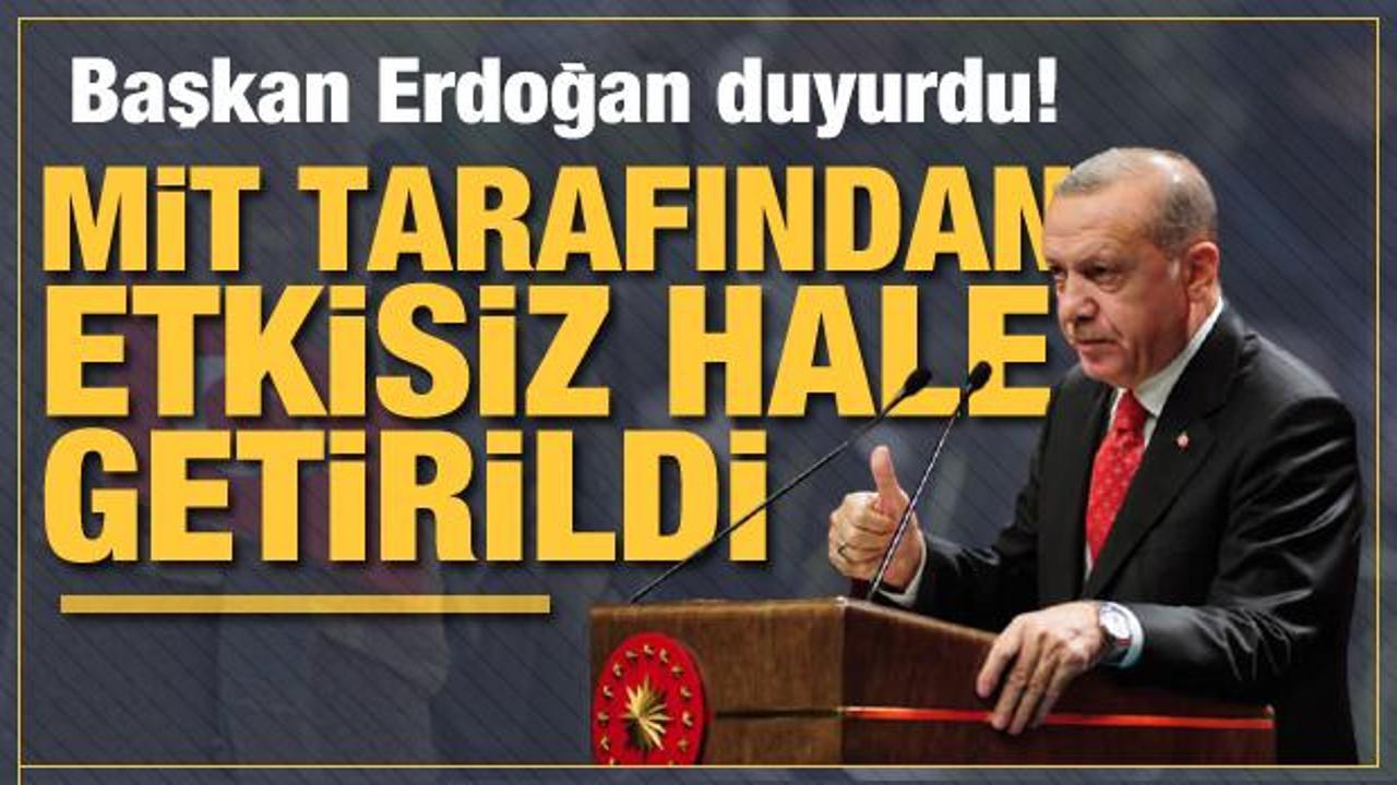 Başkan Erdoğan duyurdu! “Doktor Hüseyin” kod adlı terörist  etkisiz hale getirildi 