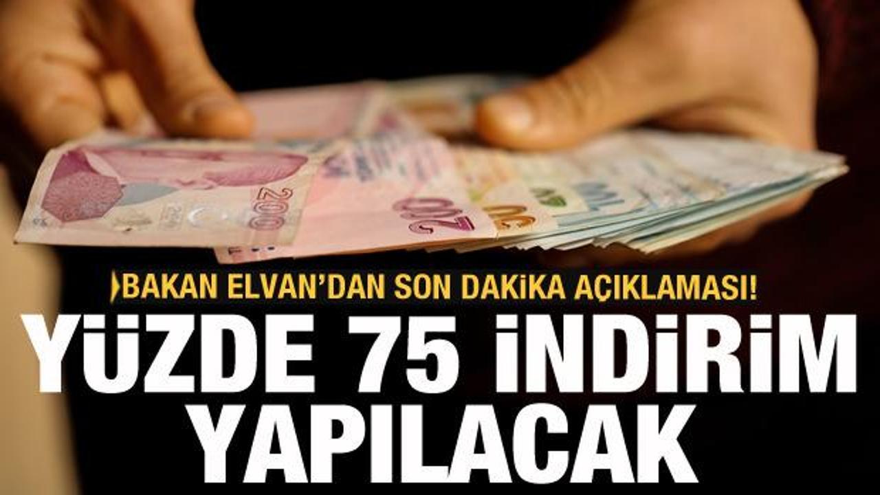 Bakan Elvan'dan vergi indirimi açıklaması! 75 olarak uygulanacak