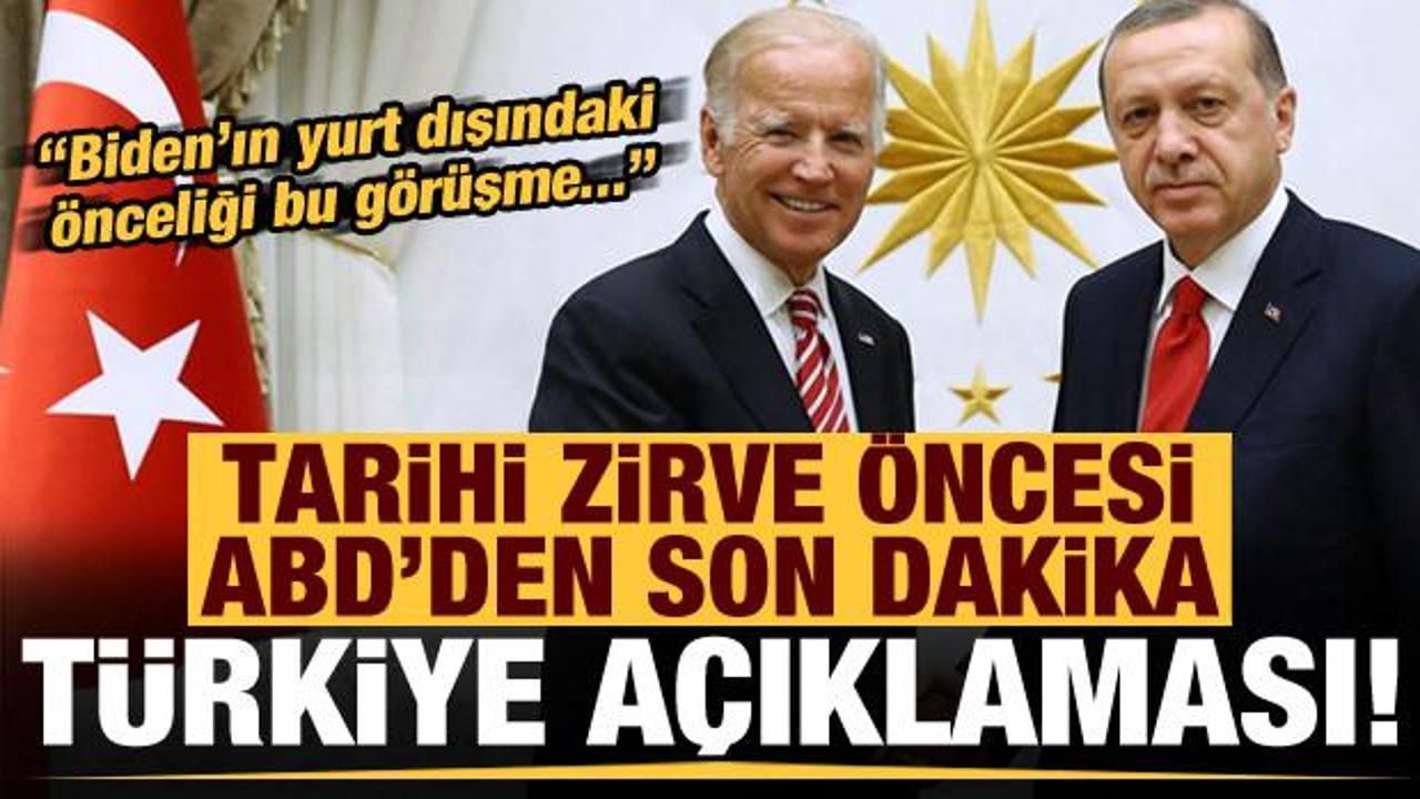 Son dakika: Tarihi Biden-Erdoğan görüşmesi öncesi ABD'den flaş açıklama!
