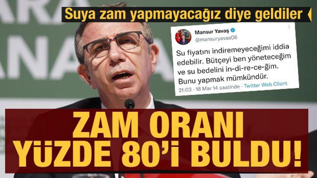 Suya zam yapmayacağız diye geldiler: Zam oranı y&uuml;zde 80'i buldu!