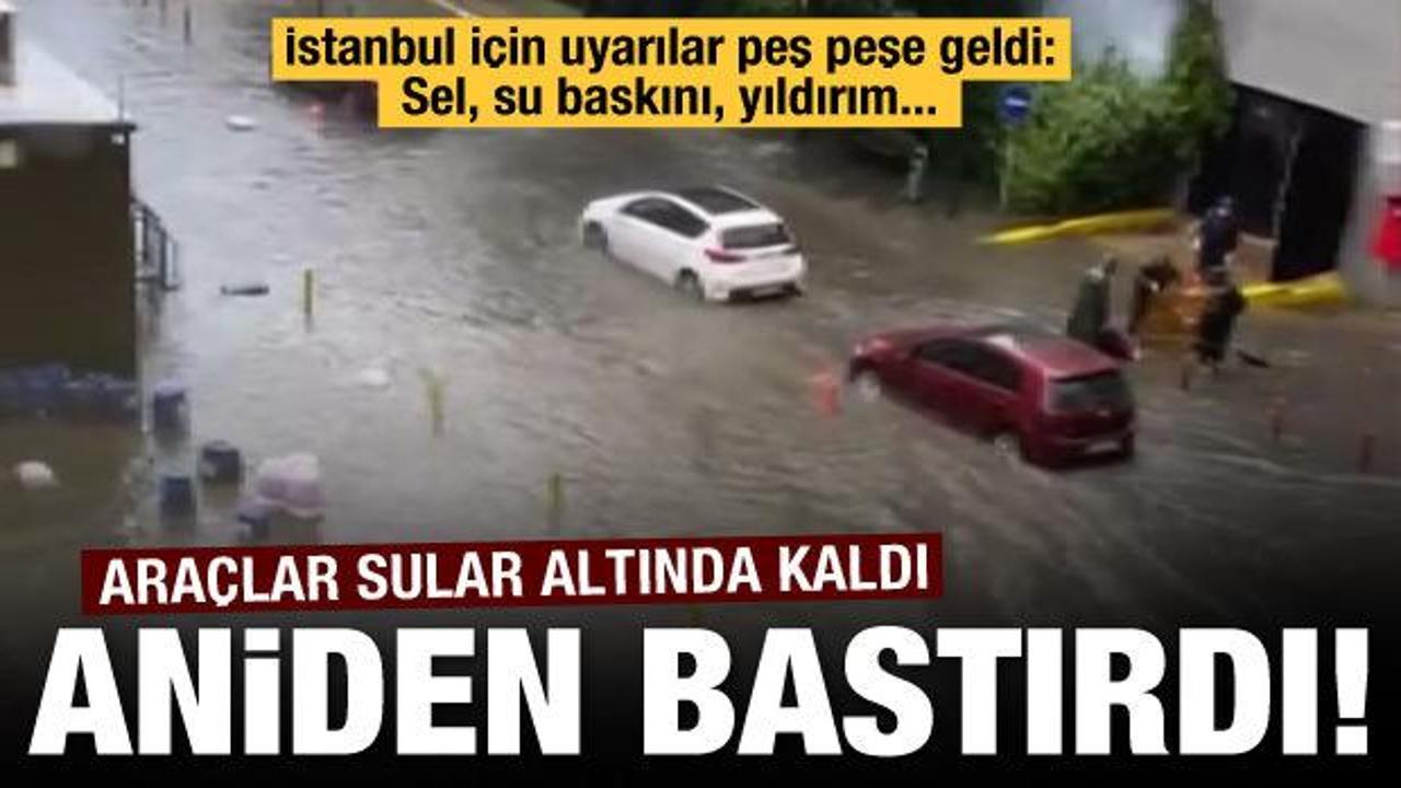 Uyarılar peş peşe!  İstanbul'da gök gürültülü sağanak yağmur! 