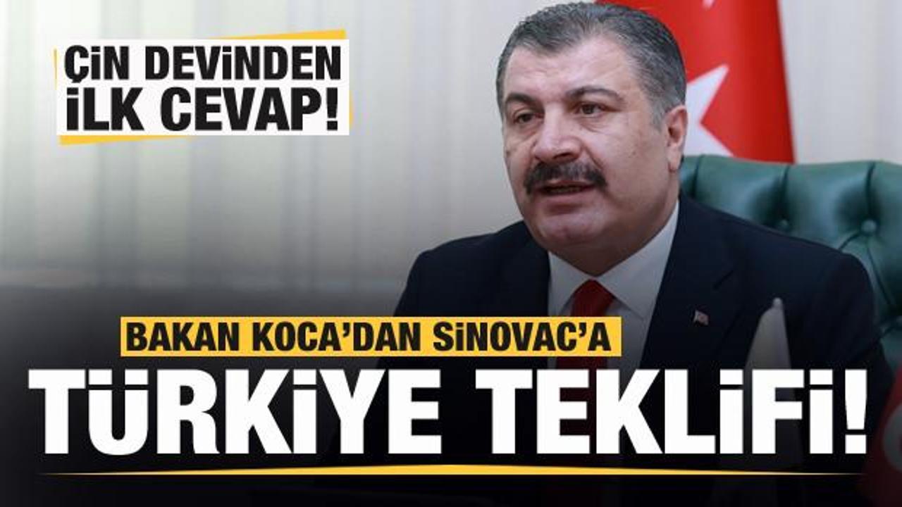 Bakan Koca'dan Sinovac'a Türkiye teklifi! Çin devinden ilk cevap