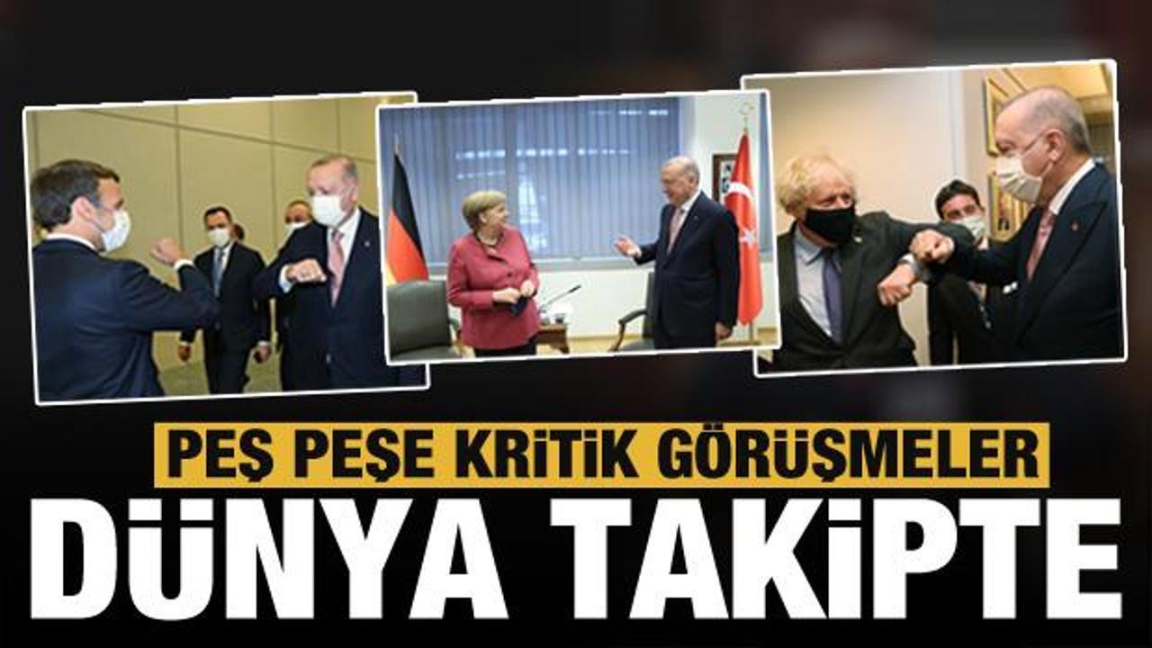 Erdoğan NATO Karargahı'nda! Dünya bu anlara kilitlendi! Biden, Macron ve Merkel...