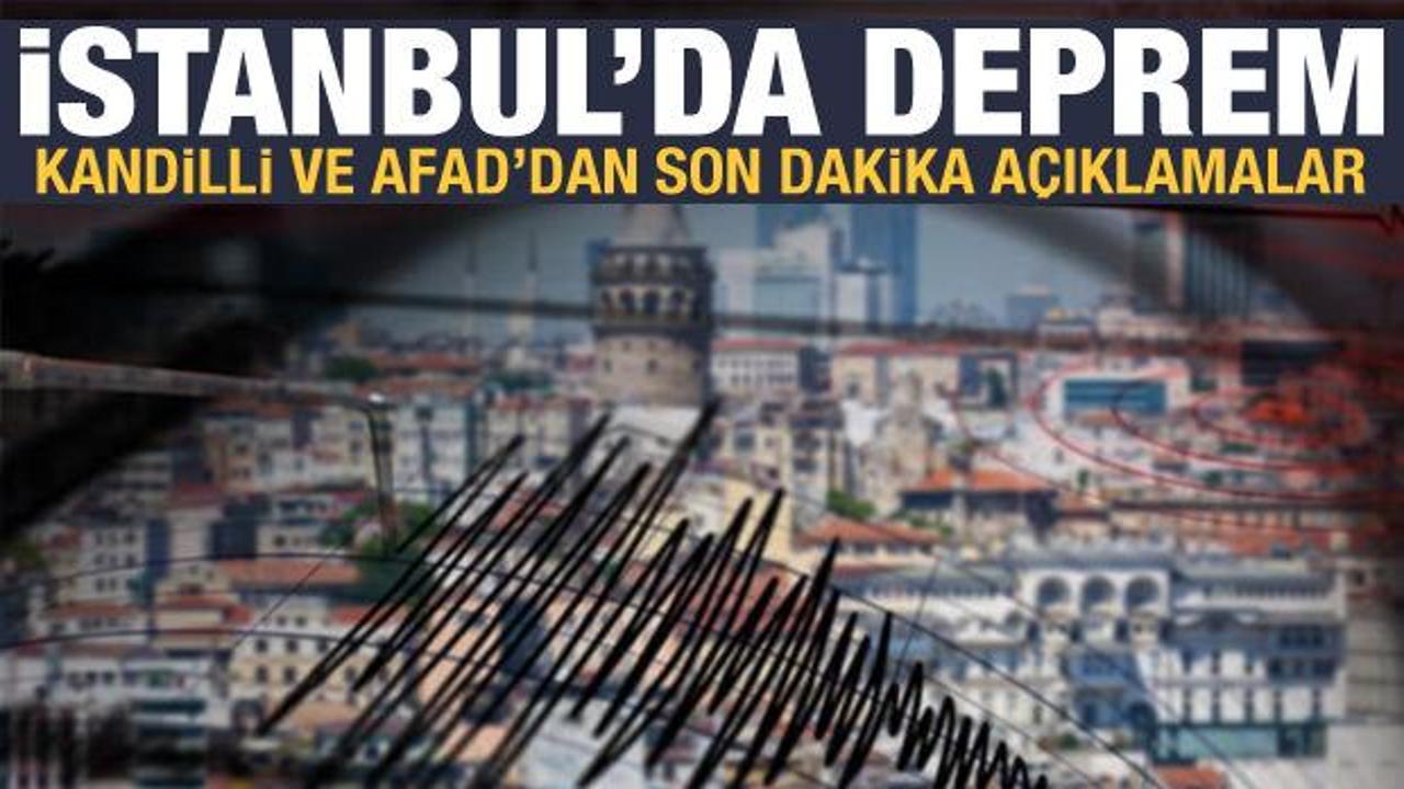 İstanbul'da deprem! Vali Yerlikaya'dan son dakika açıklaması