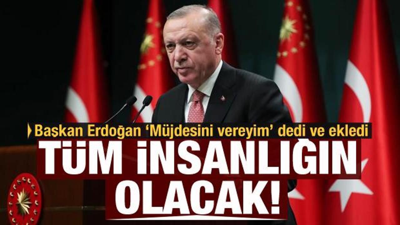 Cumhurbaşkanı Erdoğan'dan milli aşı müjdesi
