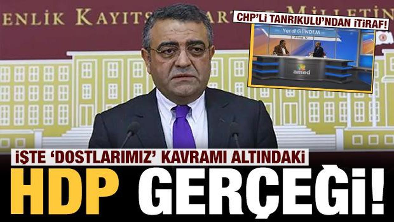 CHP'li Tanrıkulu'ndan itiraf: İşte 'dostlarımız' kavramı altındaki HDP ger&ccedil;eği