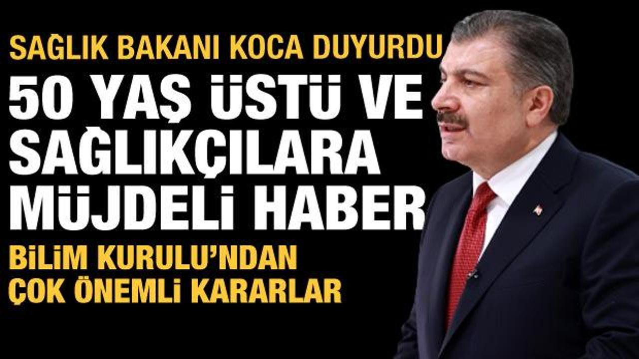 Son dakika haberi: 50 yaş üstü ve sağlıkçılar için 3. doz müjdesi