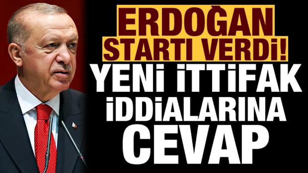 Erdoğan se&ccedil;im startını verdi! Yeni ittifak iddialarına cevap