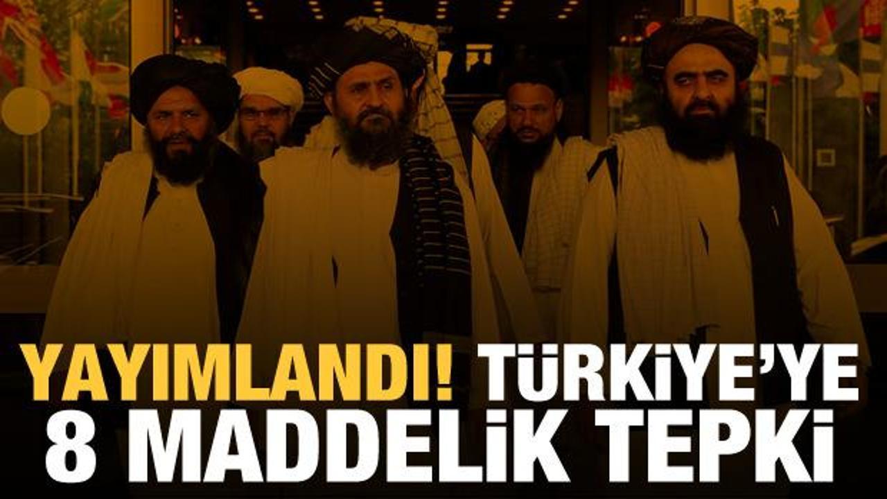 Taliban'dan Türkiye'ye 8 maddelik tepki