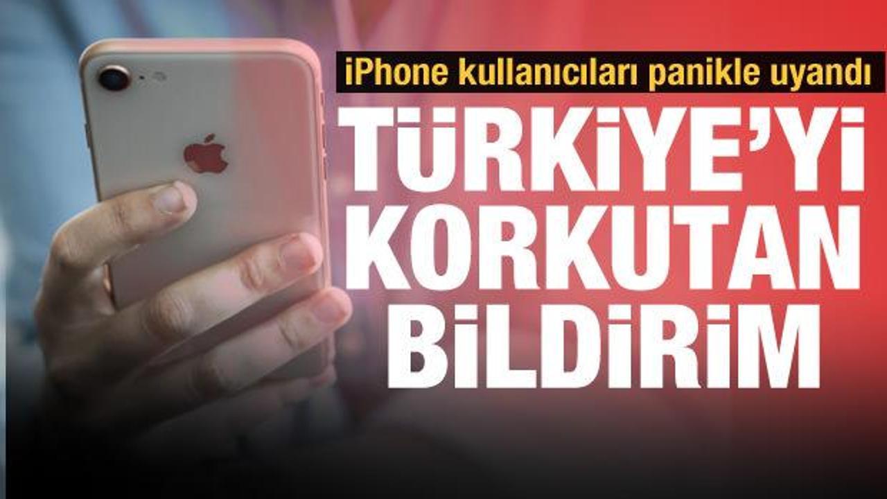 iPhone kullanıcılarına gelen 'Evde kal Türkiye' bildirimi paniğe yol açtı!