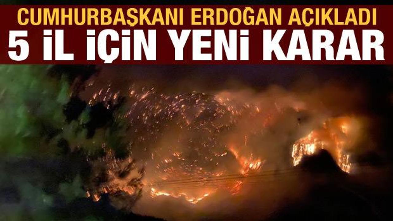 Son dakika haberi! Cumhurbaşkanı Erdoğan açıkladı: Yangın yerleri afet bölgesi ilan edildi