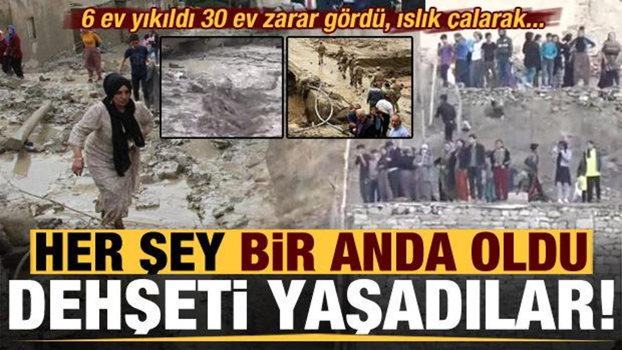 Son dakika: Meteoroloji uyarmıştı, sel vurdu! Dereler taştı 6 ev yıkıldı, ıslıklarla...
