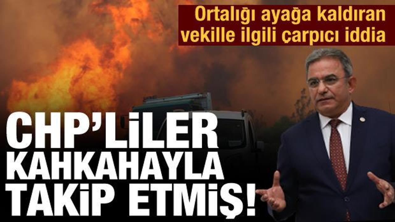 Son dakika haberi: CHP'li vekiller ve il başkanı yangını gülüşerek takip etmiş