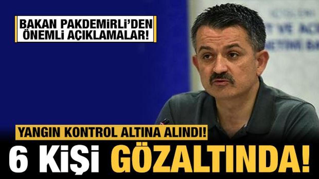K&ouml;yceğiz yangını kontrol altına alındı: 6 kişi g&ouml;zaltında!