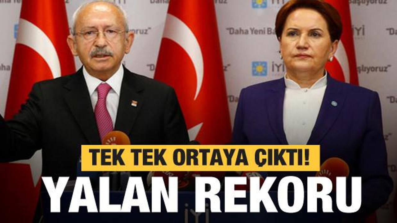 CHP ve İYİ Parti'den yalan rekoru! Hepsi ortaya çıktı